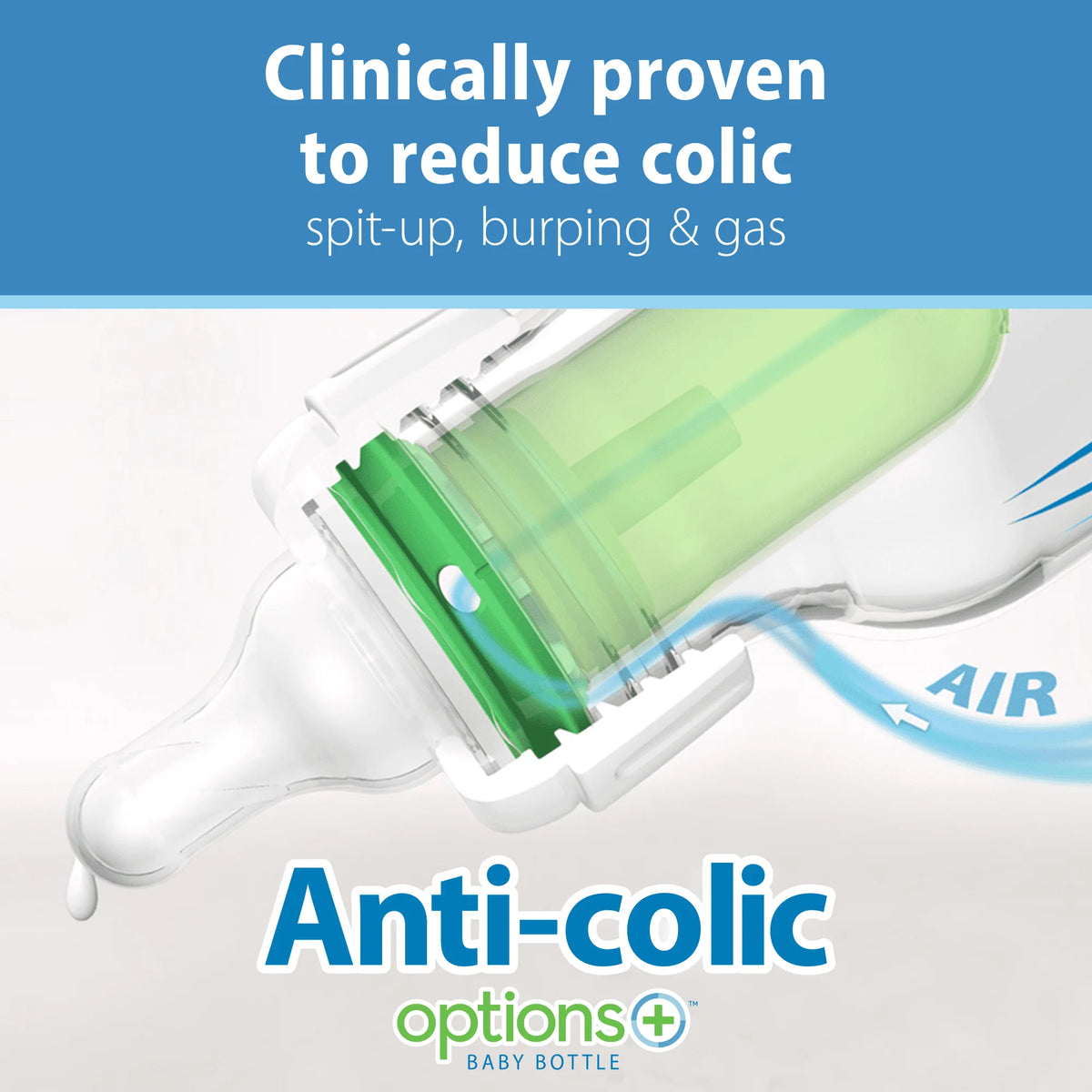 Narrow Anti-Colic Baby Bottle, 8oz, 3 Pack X416688