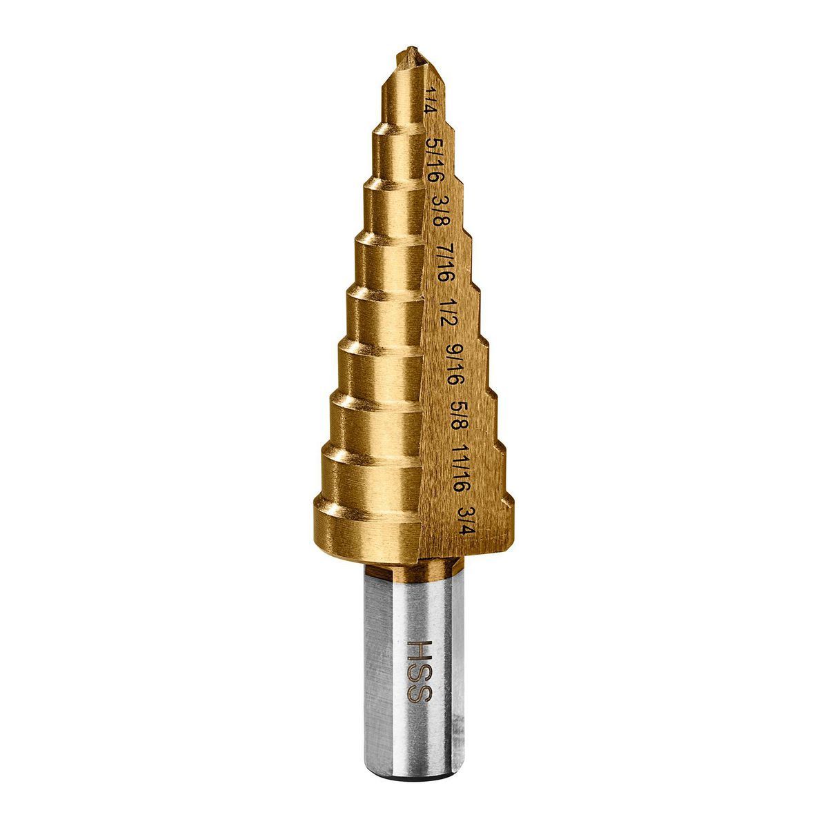 1/4 in. to 3/4 in. Titanium Step Drill Bit O80153