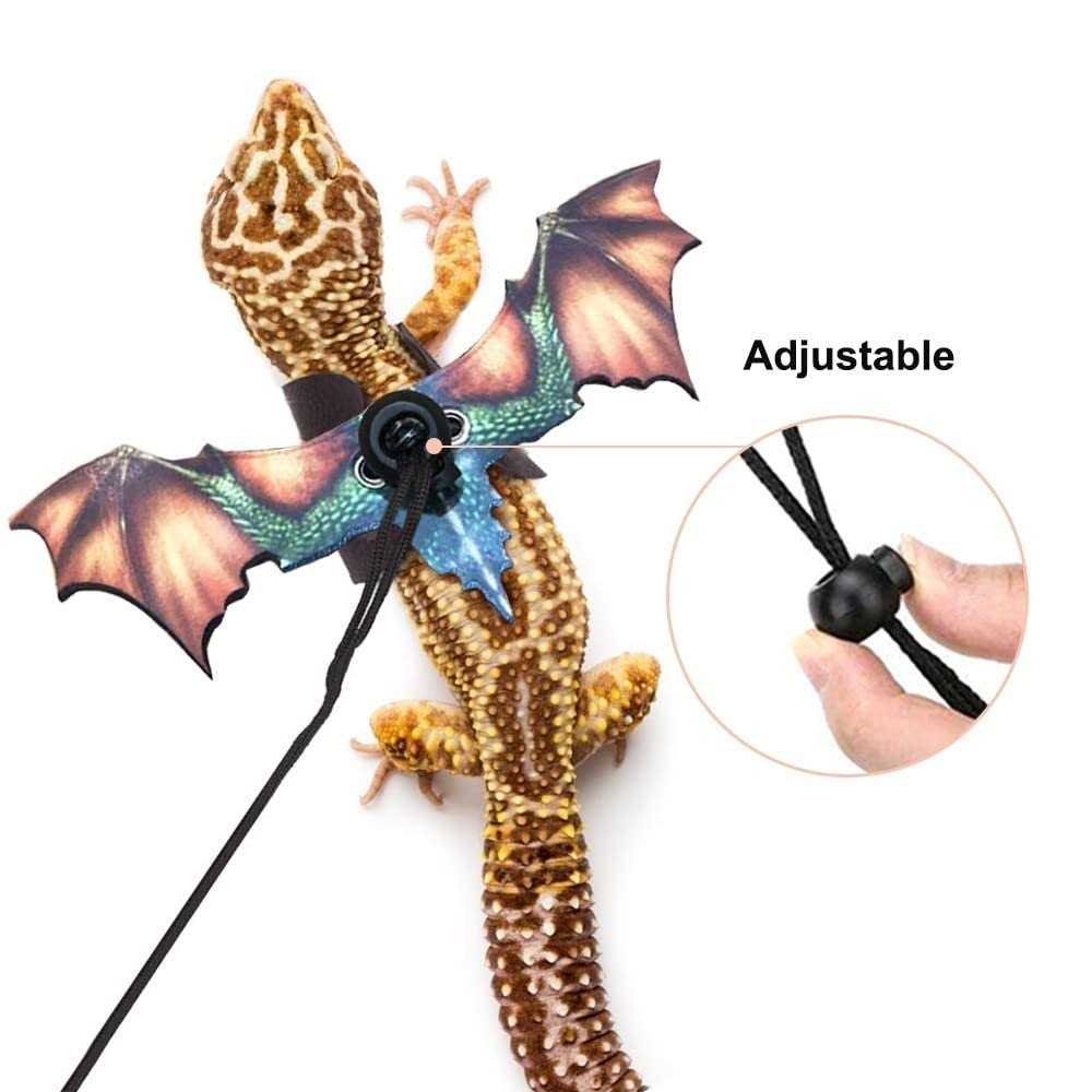 Adjustable Portable Reptile Leash with Wings U7148