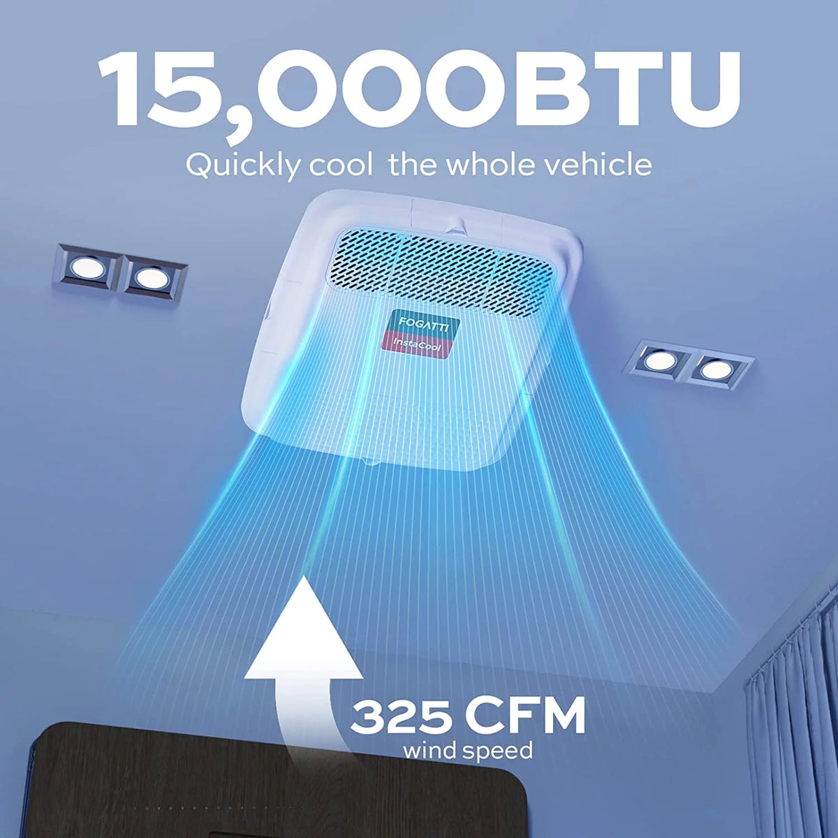 15,000 BTU RV Rooftop Air Conditioner with Air Distribution Box V659848