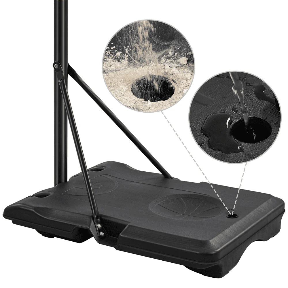 Height Adjustable Portable Basketball Hoop with Wheels M400858