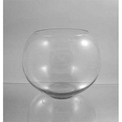 Clear Glass Bubble Bowl Vase Q3916