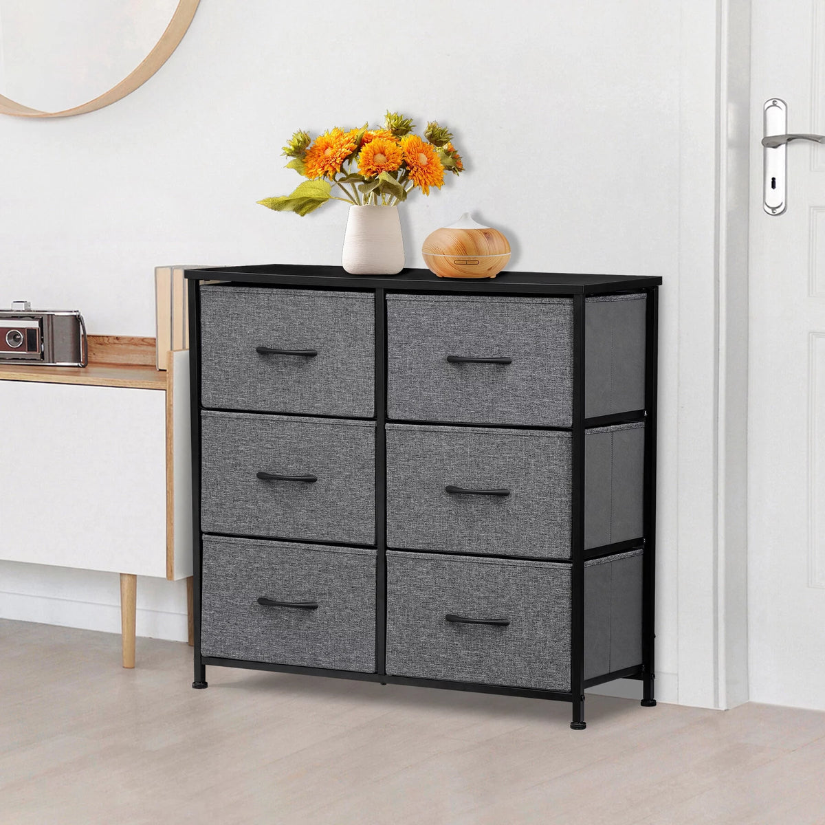 6 Drawer Fabric Storage Dresser W75965