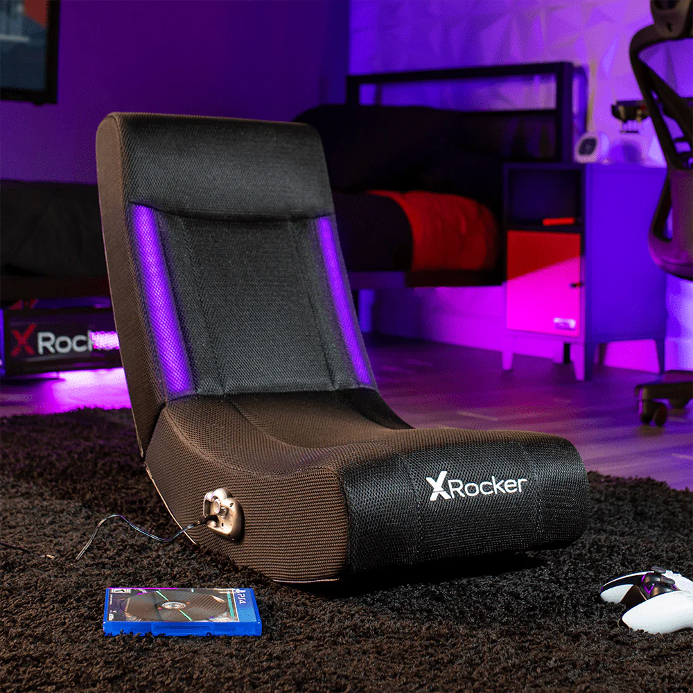 Black Mesh Floor Rocker Gaming Chair I5011