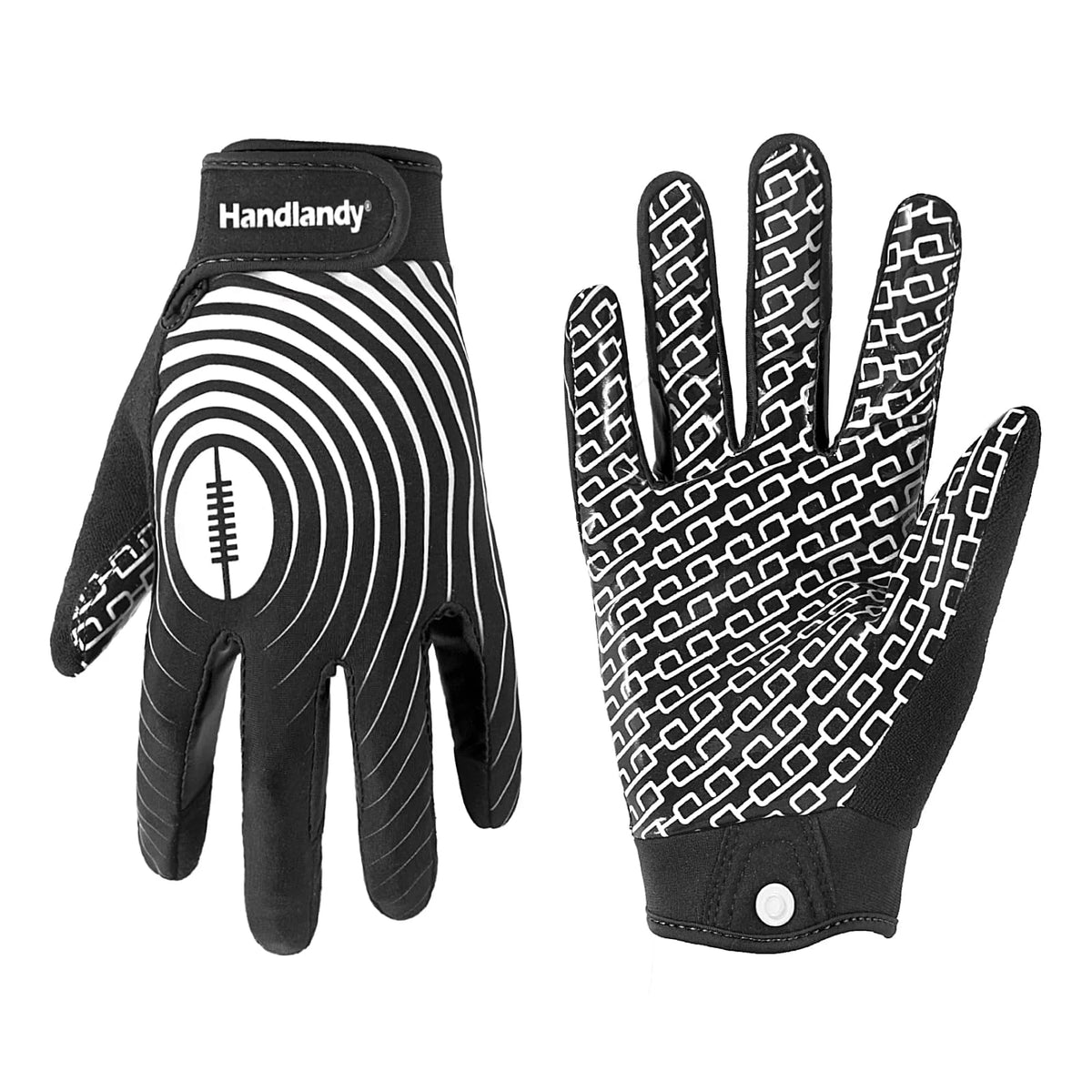 White and Gold Stretch Fit Football Gloves L6766