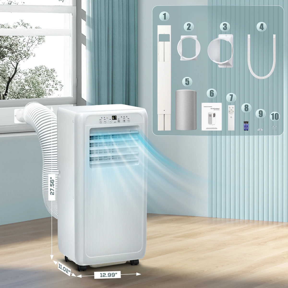 5000BTU Portable Air Conditioner 3 in 1 with 24-Hour Timer I299