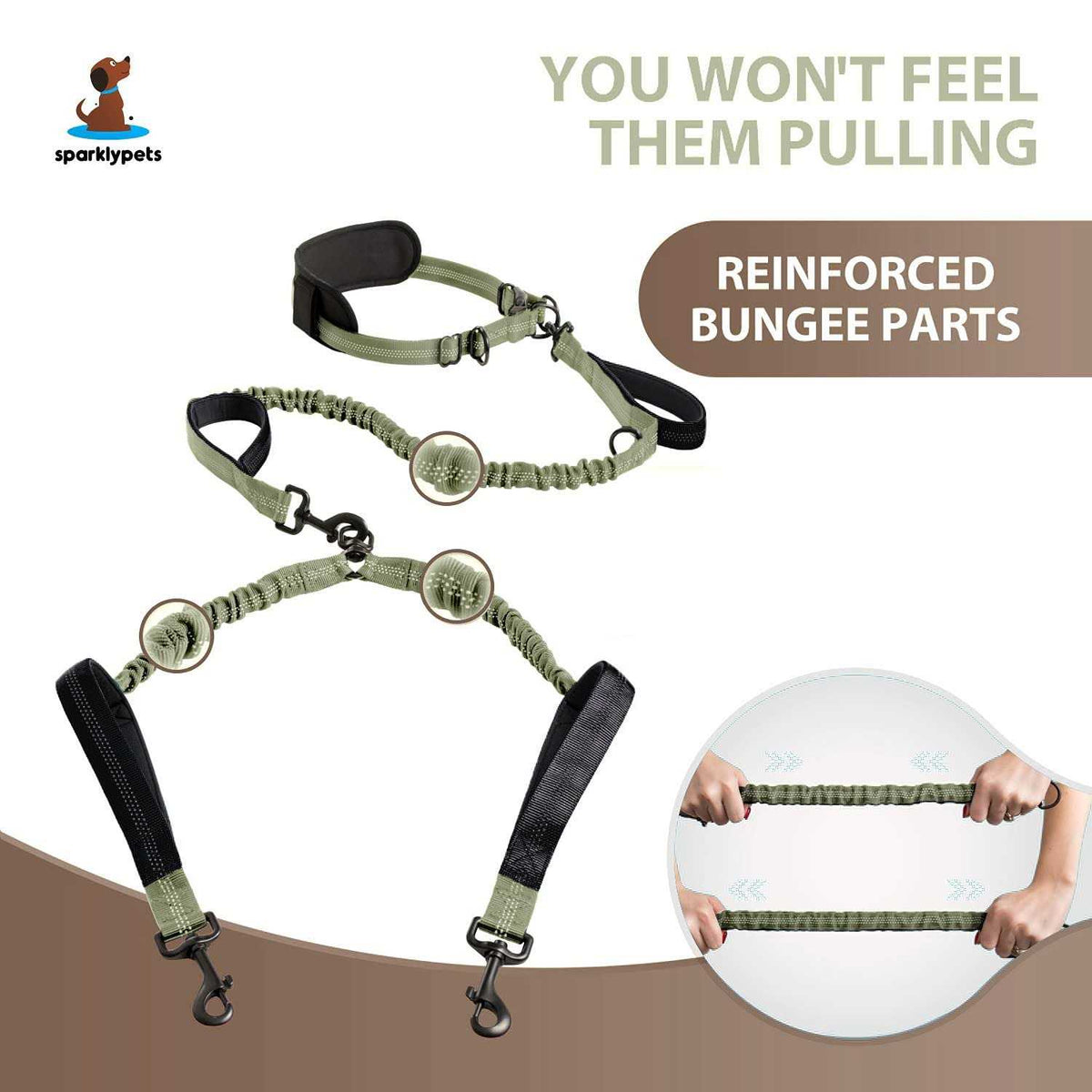 Hands Free Double Dog Leash C5639