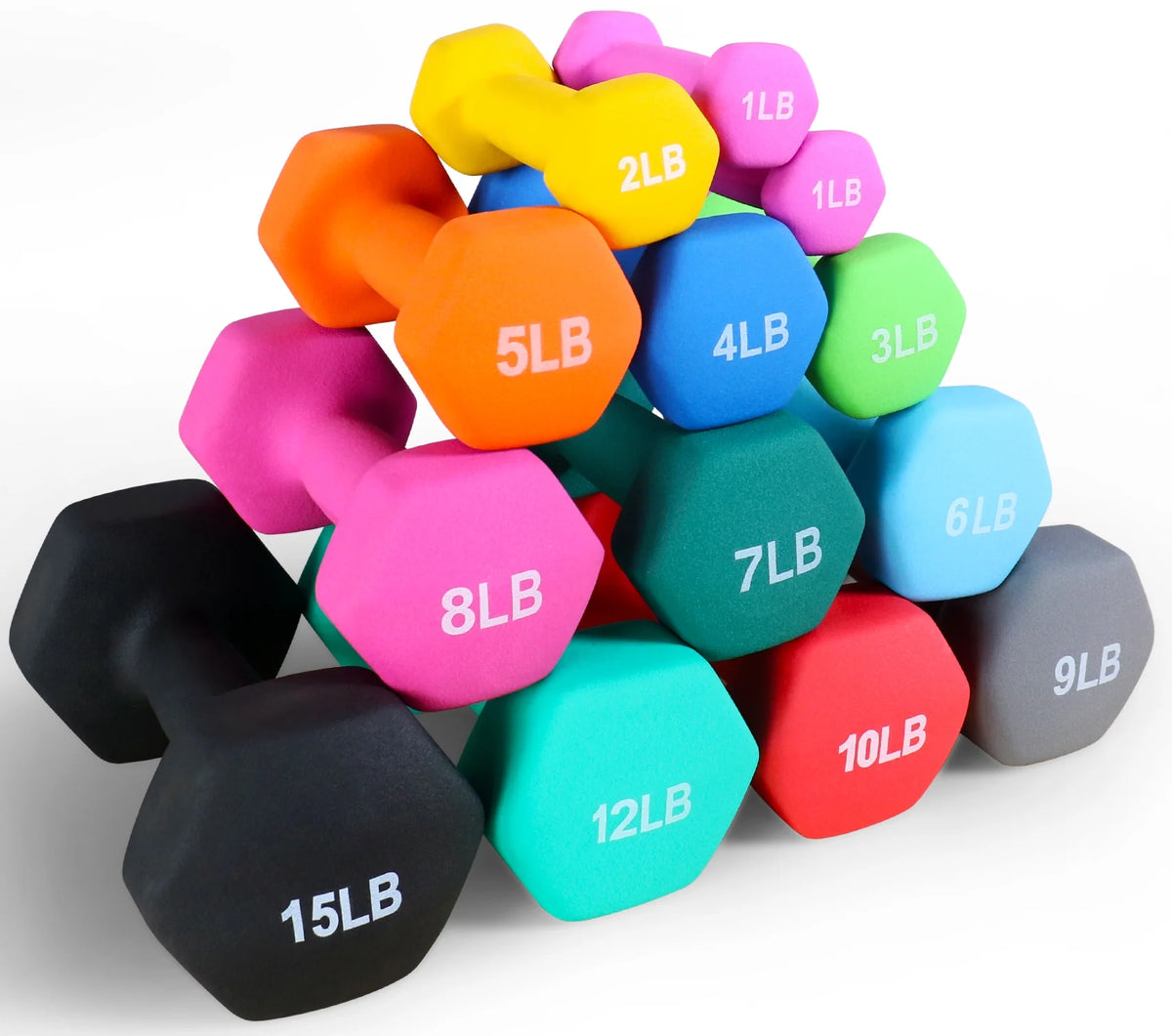 1 lbs Pair Vinyl Coated Dumbbells Q50830