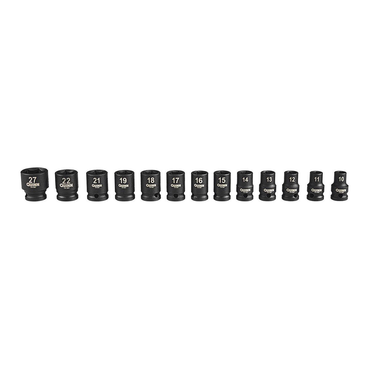 1/2 in. Drive Metric Impact Socket Set, 13-Piece E518884