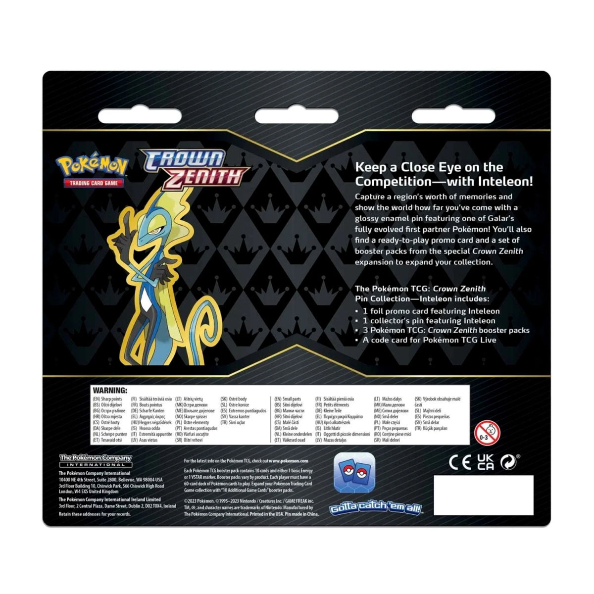 Pokémon Trading Card Games Pin Box Collection O282