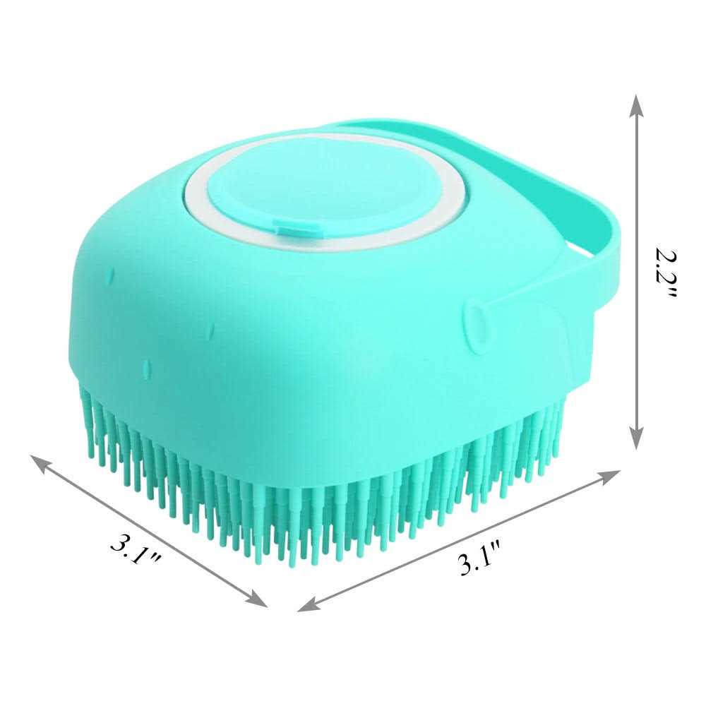 Dog Bath Brush with Shampoo Dispenser W800