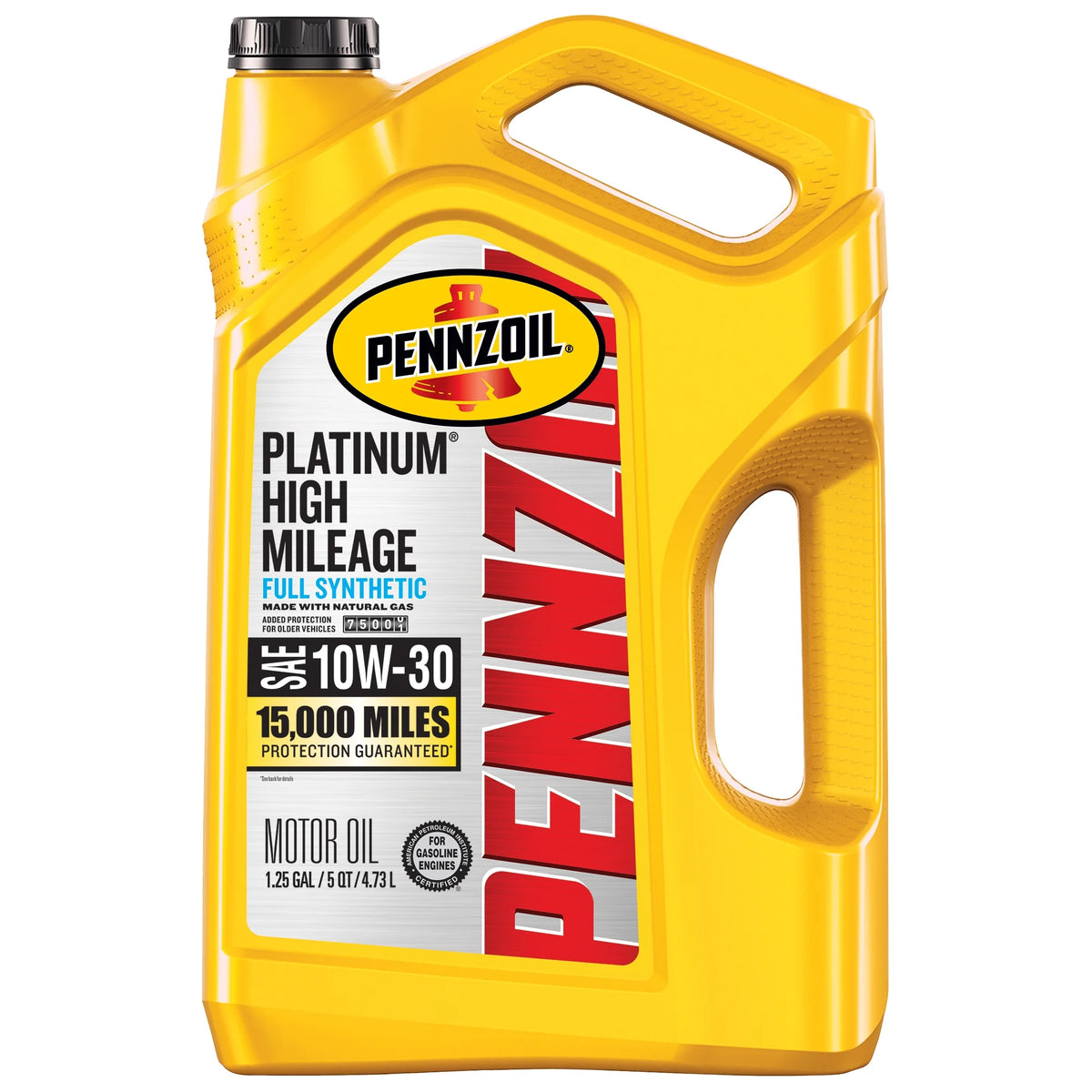 10W-30 Full Synthetic High Mileage Motor Oil, 5 Quart W184708