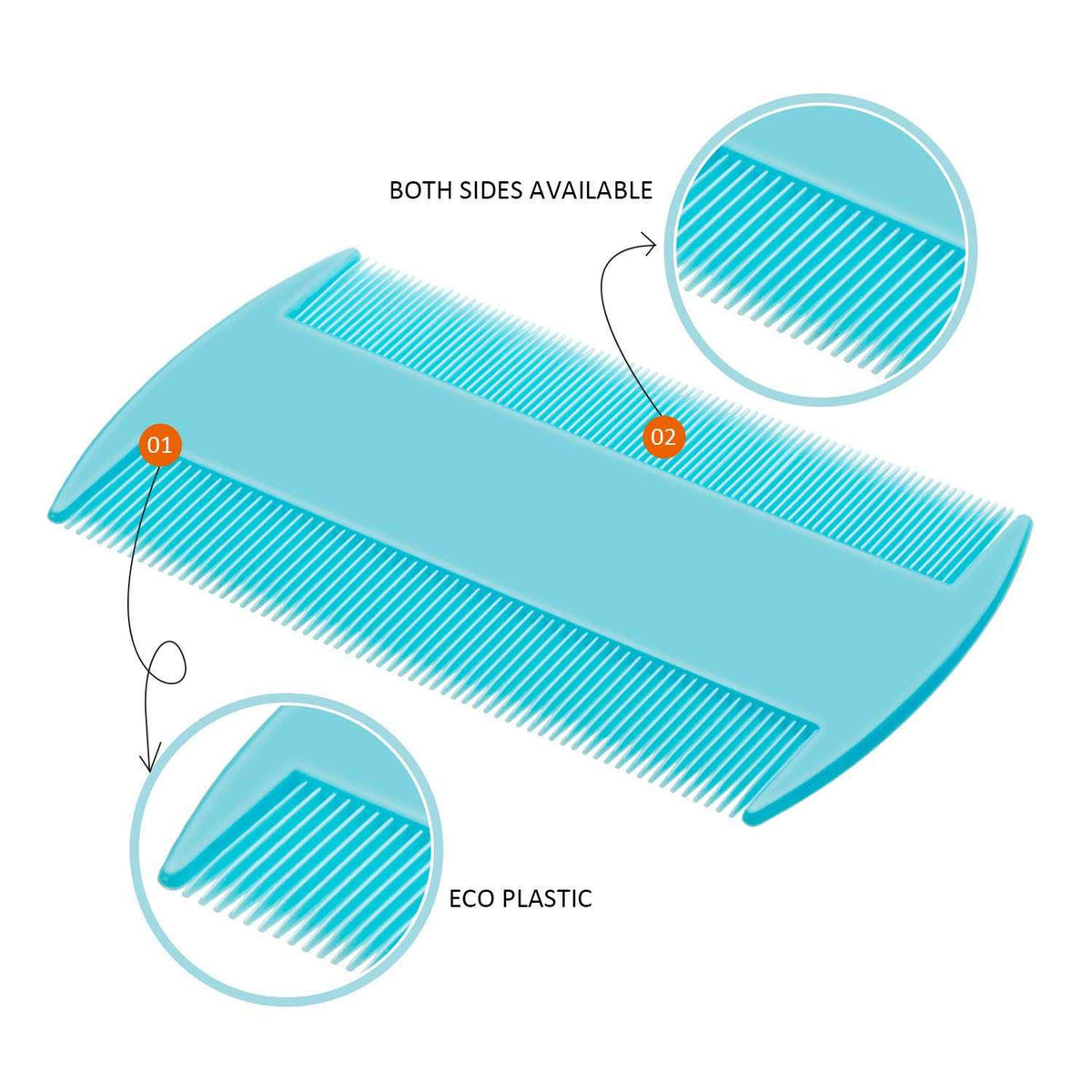 6 Pieces Pet Grooming Flea Combs W581