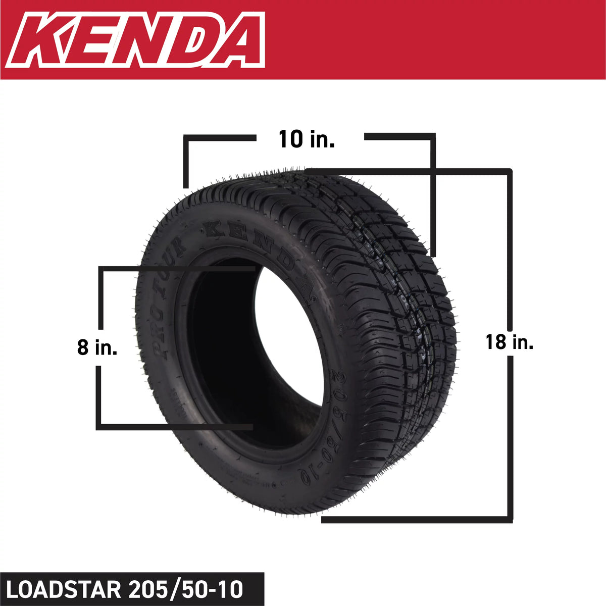 205/50-10 4 Ply Tubeless Golf Cart Tires 4 Pack O167