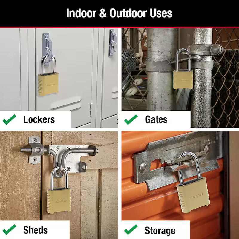 Outdoor Combination Lock 6 Pack F188